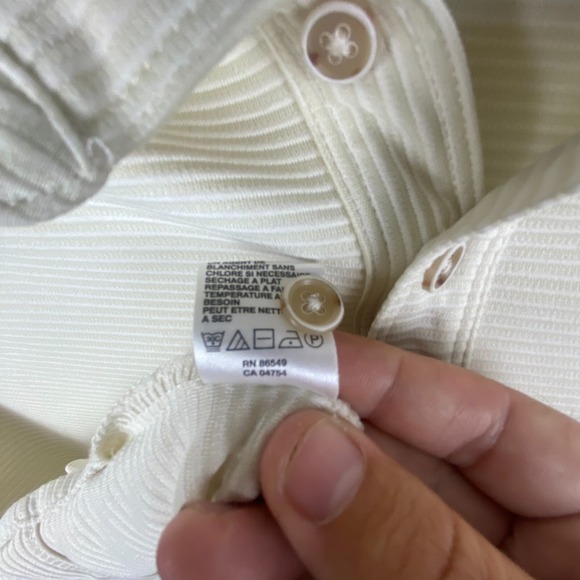 Tommy Bahama Womens Ivory Shadow Striped‎ Preppy Classic Polo Shirt Size XL - Picture 8 of 12